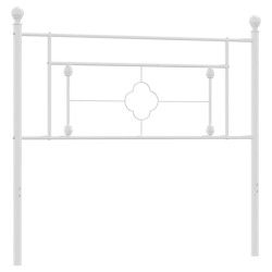 vidaXL Kopfteil Metall Weiß 107 cm