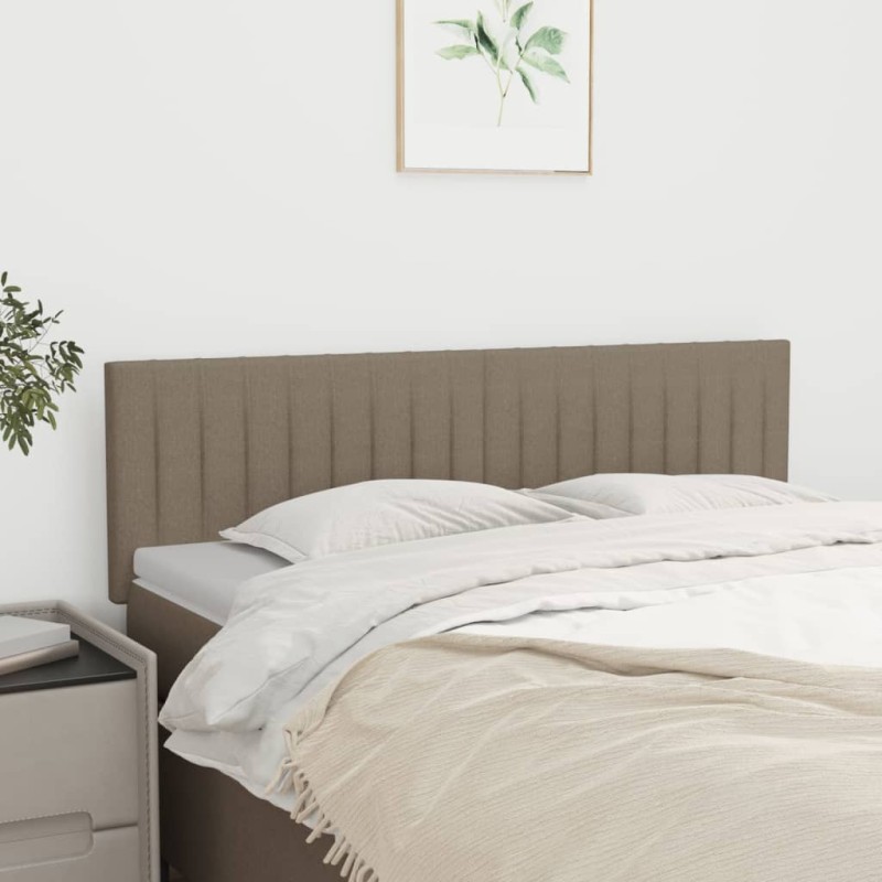 vidaXL Kopfteile 2 Stk. Taupe 72x5x78/88 cm Stoff vidaXL Kopfteile 2 Stk. Taupe 72x5x78/88 cm Stoff