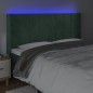 vidaXL LED Kopfteil Dunkelgrün 203x16x118/128 cm Samt vidaXL LED Kopfteil Dunkelgrün 203x16x118/128 cm Samt