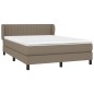 vidaXL Boxspringbett mit Matratze Taupe 140x190 cm Stoff vidaXL Boxspringbett mit Matratze Taupe 140x190 cm Stoff