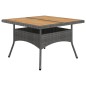 vidaXL 9-tlg. Garten-Essgruppe Poly Rattan und Akazienholz Grau vidaXL 9-tlg. Garten-Essgruppe Poly Rattan und Akazienholz Grau