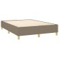 vidaXL Boxspringbett mit Matratze Taupe 140x200 cm Stoff vidaXL Boxspringbett mit Matratze Taupe 140x200 cm Stoff