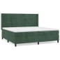 vidaXL Boxspringbett mit Matratze Dunkelgrün 200x200 cm Samt vidaXL Boxspringbett mit Matratze Dunkelgrün 200x200 cm Samt