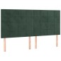 vidaXL Boxspringbett mit Matratze Dunkelgrün 200x200 cm Samt vidaXL Boxspringbett mit Matratze Dunkelgrün 200x200 cm Samt