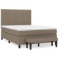 vidaXL Boxspringbett mit Matratze Taupe 140x190 cm Stoff vidaXL Boxspringbett mit Matratze Taupe 140x190 cm Stoff