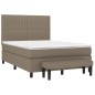 vidaXL Boxspringbett mit Matratze Taupe 140x190 cm Stoff vidaXL Boxspringbett mit Matratze Taupe 140x190 cm Stoff