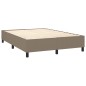 vidaXL Boxspringbett mit Matratze Taupe 140x190 cm Stoff vidaXL Boxspringbett mit Matratze Taupe 140x190 cm Stoff