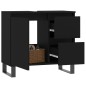 vidaXL Badschrank Schwarz 65x33x60 cm Holzwerkstoff vidaXL Badschrank Schwarz 65x33x60 cm Holzwerkstoff