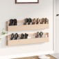 vidaXL Wand-Schuhregale 2 Stk. 110x9x23 cm Massivholz Kiefer vidaXL Wand-Schuhregale 2 Stk. 110x9x23 cm Massivholz Kiefer