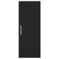Highboard Schwarz 34,5x34x180 cm Holzwerkstoff Highboard Schwarz 34,5x34x180 cm Holzwerkstoff