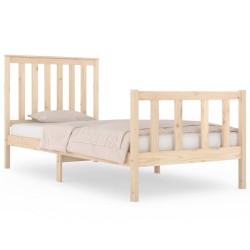 vidaXL Massivholzbett Kiefer 75x190 cm