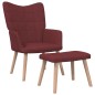 vidaXL Relaxsessel mit Hocker Weinrot Stoff vidaXL Relaxsessel mit Hocker Weinrot Stoff