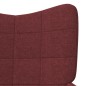 vidaXL Relaxsessel mit Hocker Weinrot Stoff vidaXL Relaxsessel mit Hocker Weinrot Stoff