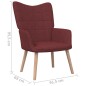 vidaXL Relaxsessel mit Hocker Weinrot Stoff vidaXL Relaxsessel mit Hocker Weinrot Stoff