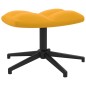 vidaXL Relaxsessel mit Hocker Senfgelb Samt vidaXL Relaxsessel mit Hocker Senfgelb Samt