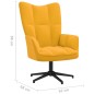 vidaXL Relaxsessel mit Hocker Senfgelb Samt vidaXL Relaxsessel mit Hocker Senfgelb Samt