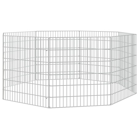 vidaXL Kaninchenkäfig 8 Paneele 54x60 cm Verzinktes Eisen