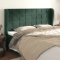 vidaXL Kopfteil mit Ohren Dunkelgrün 203x23x118/128 cm Samt vidaXL Kopfteil mit Ohren Dunkelgrün 203x23x118/128 cm Samt
