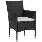 5-tlg. Garten-Essgruppe Poly Rattan Schwarz 5-tlg. Garten-Essgruppe Poly Rattan Schwarz