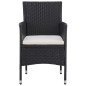 5-tlg. Garten-Essgruppe Poly Rattan Schwarz 5-tlg. Garten-Essgruppe Poly Rattan Schwarz