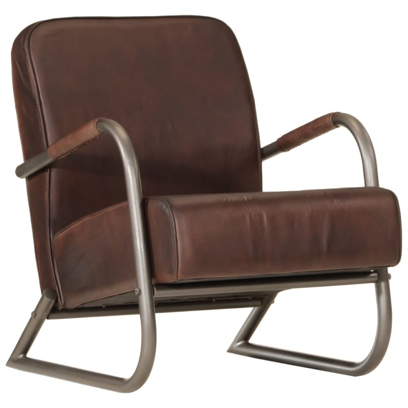 vidaXL Sessel Braun Echtleder vidaXL Sessel Braun Echtleder