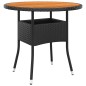 5-tlg. Garten-Essgruppe Poly Rattan Schwarz 5-tlg. Garten-Essgruppe Poly Rattan Schwarz