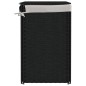 vidaXL Wäschekorb mit 2 Fächern Schwarz 53x35x57 cm Poly Rattan vidaXL Wäschekorb mit 2 Fächern Schwarz 53x35x57 cm Poly Rattan