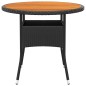 5-tlg. Garten-Essgruppe Poly Rattan Schwarz 5-tlg. Garten-Essgruppe Poly Rattan Schwarz
