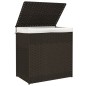 vidaXL Wäschekorb mit 2 Fächern Dunkelbraun 53x35x57 cm Poly Rattan vidaXL Wäschekorb mit 2 Fächern Dunkelbraun 53x35x57 cm Poly Rattan