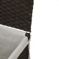vidaXL Wäschekorb mit 2 Fächern Dunkelbraun 53x35x57 cm Poly Rattan vidaXL Wäschekorb mit 2 Fächern Dunkelbraun 53x35x57 cm Poly Rattan