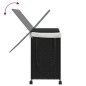 vidaXL Wäschekorb mit Rollen Schwarz 60x35x60,5 cm Rattan vidaXL Wäschekorb mit Rollen Schwarz 60x35x60,5 cm Rattan