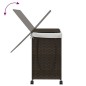 vidaXL Wäschekorb mit Rollen Dunkelbraun 60x35x60,5 cm Rattan vidaXL Wäschekorb mit Rollen Dunkelbraun 60x35x60,5 cm Rattan