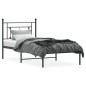 vidaXL Bettgestell mit Kopfteil Metall Schwarz 90x190 cm vidaXL Bettgestell mit Kopfteil Metall Schwarz 90x190 cm
