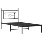 vidaXL Bettgestell mit Kopfteil Metall Schwarz 90x190 cm vidaXL Bettgestell mit Kopfteil Metall Schwarz 90x190 cm