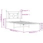 vidaXL Bettgestell mit Kopfteil Metall Schwarz 90x190 cm vidaXL Bettgestell mit Kopfteil Metall Schwarz 90x190 cm