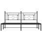 vidaXL Bettgestell mit Kopfteil Metall Schwarz 183x213 cm vidaXL Bettgestell mit Kopfteil Metall Schwarz 183x213 cm