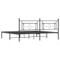 vidaXL Bettgestell mit Kopfteil Metall Schwarz 200x200 cm vidaXL Bettgestell mit Kopfteil Metall Schwarz 200x200 cm