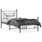 vidaXL Bettgestell mit Kopf- und Fußteil Metall Schwarz 90x200 cm vidaXL Bettgestell mit Kopf- und Fußteil Metall Schwarz 90x200 cm