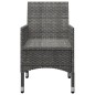 3-tlg. Bistro-Set Poly Rattan und Akazienholz Grau 3-tlg. Bistro-Set Poly Rattan und Akazienholz Grau