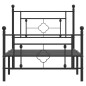 vidaXL Bettgestell mit Kopf- und Fußteil Metall Schwarz 100x200 cm vidaXL Bettgestell mit Kopf- und Fußteil Metall Schwarz 100x200 cm