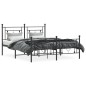 vidaXL Bettgestell mit Kopf- und Fußteil Metall Schwarz 150x200 cm vidaXL Bettgestell mit Kopf- und Fußteil Metall Schwarz 150x200 cm