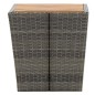 3-tlg. Bistro-Set Poly Rattan und Akazienholz Grau 3-tlg. Bistro-Set Poly Rattan und Akazienholz Grau