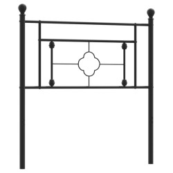 vidaXL Kopfteil Metall Schwarz 90 cm