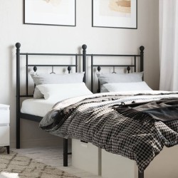 vidaXL Kopfteil Metall Schwarz 135 cm