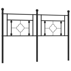 vidaXL Kopfteil Metall Schwarz 135 cm