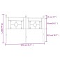vidaXL Kopfteil Metall Schwarz 150 cm