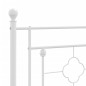 vidaXL Bettgestell mit Kopfteil Metall Weiß 75x190 cm vidaXL Bettgestell mit Kopfteil Metall Weiß 75x190 cm