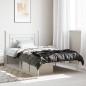 vidaXL Bettgestell mit Kopfteil Metall Weiß 107x203 cm vidaXL Bettgestell mit Kopfteil Metall Weiß 107x203 cm