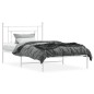 vidaXL Bettgestell mit Kopfteil Metall Weiß 107x203 cm vidaXL Bettgestell mit Kopfteil Metall Weiß 107x203 cm