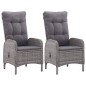 3-tlg. Bistro-Set Poly Rattan und Akazienholz Grau 3-tlg. Bistro-Set Poly Rattan und Akazienholz Grau
